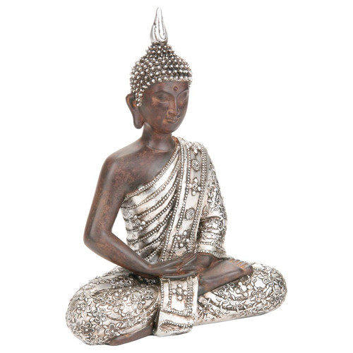 Bouddha en argent H28 penseur 3S. x Home  - Objet deco design