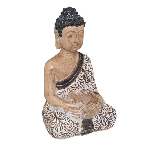 Bouddha résine assis H22,5cm