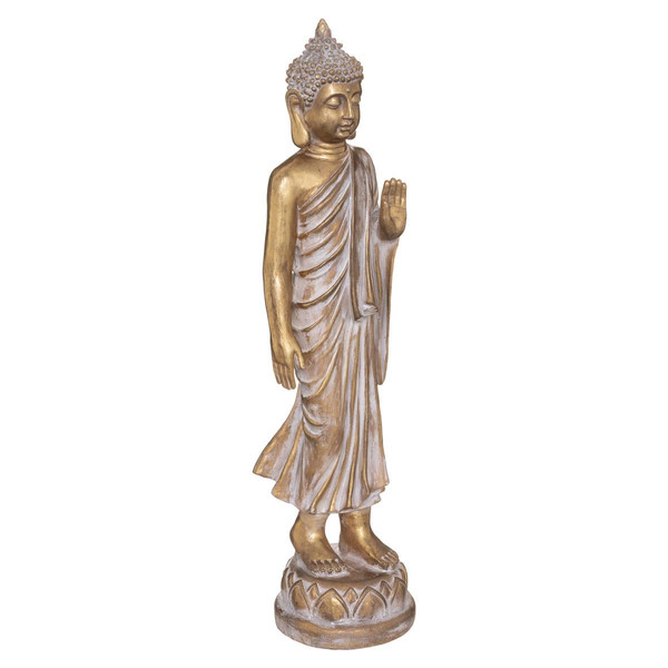 Bouddha Résine Debout Doré Hauteur 82.5 cm