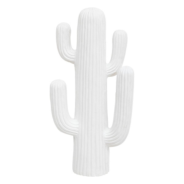 Cactus déco "Rodrigo" blanc