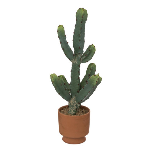 Cactus en pot "Alicante" terracotta H49cm 3S. x Home  - Deco plantes fleurs artificielles