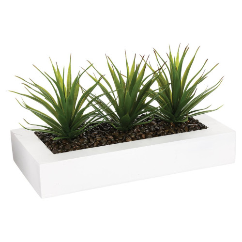 Centre de table - 3 Aloe Vera - H 17 cm 3S. x Home  - Deco plantes fleurs artificielles