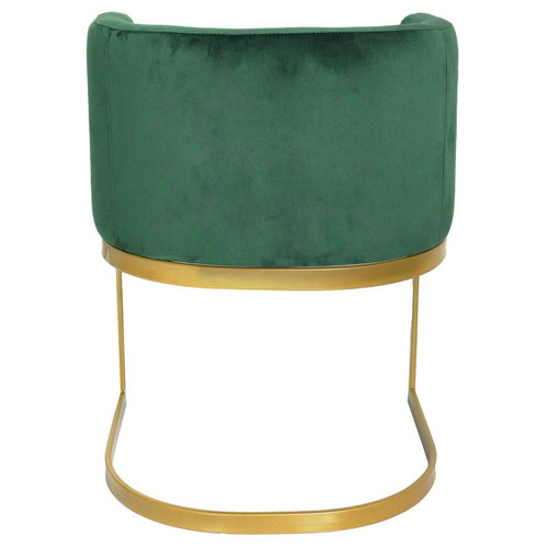 Chaise / Fauteuil Noellie Velours Vert pieds Or