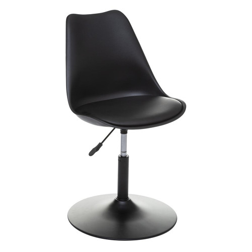Chaise ajustable "Aiko" noir en polypropylène 3S. x Home  - Chaise de bureau noir