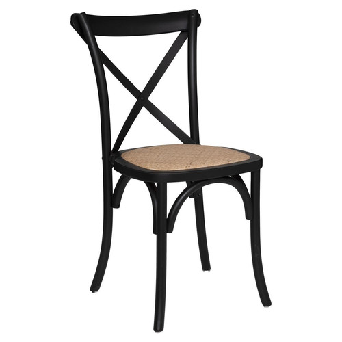 Chaise bistrot hêtre "Isak" noir - 3S. x Home - Chaise design
