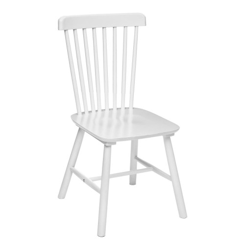 Chaise bois "Isabel" blanc 3S. x Home  - Chaises Blanche