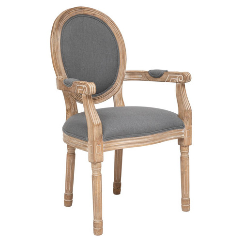 Chaise en hévéa gris "Cleon"  - 3S. x Home - Salon meuble deco
