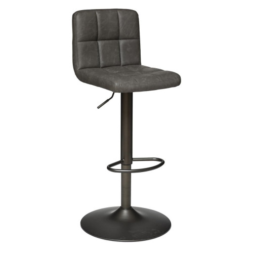 Chaise de bar ajustable “Delek” vintage gris