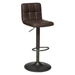 Chaise de bar ajustable “Delek” vintage marron tonka