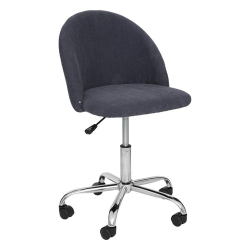 Chaise de bureau "Geos" velours gris 3S. x Home  - Chaise de bureau