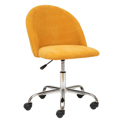 Chaise de bureau "Geos" velours jaune ocre 3S. x Home  - Rangement meuble