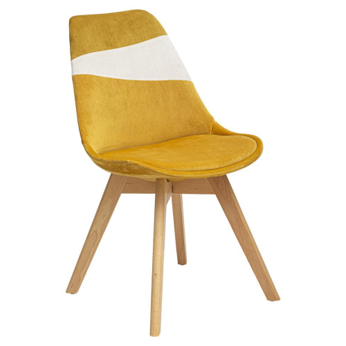 Chaise diner "Patch Baya" ocre 3S. x Home  - Chaises Scandinave