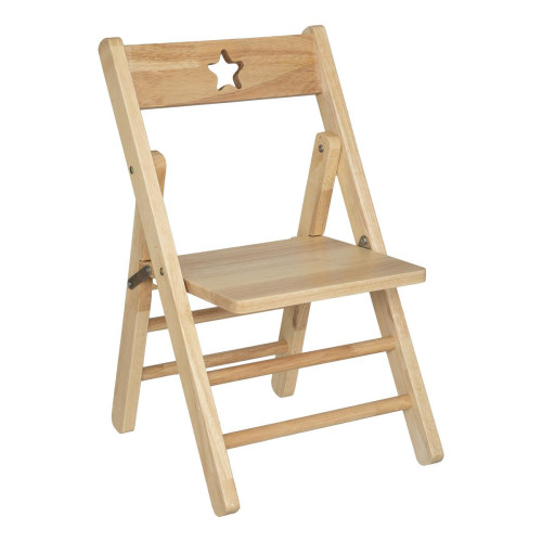 Chaise enfant pliante, beige en bois - 3S. x Home - Chambre enfant et bebe design