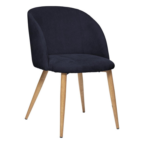 Chaise imitation "Chêne Céleste" bleu encre 3S. x Home  - 3s x home fauteuil