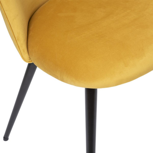 Chaise "Slano" octogonal jaune ocre 3S. x Home  - Chaise jaune design