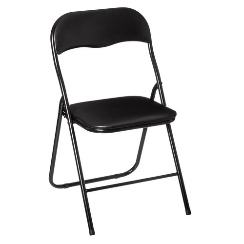 Chaise pliante noir 3S. x Home  - Chaise metal design