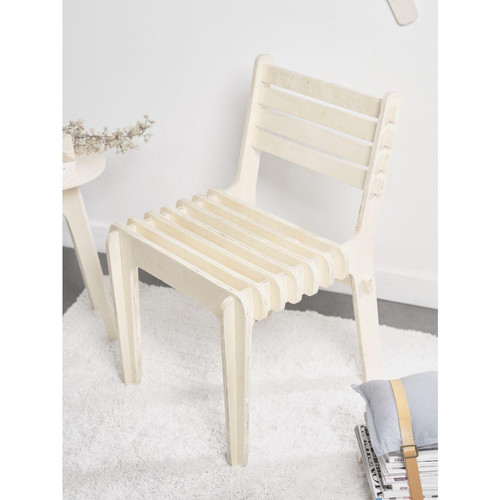 Chaise plywood - Simplicity  Factory  - Chaises Blanche