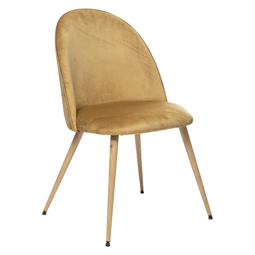 Chaise "Slano"  imitation hêtre jaune cumin 3S. x Home  - Deco meuble design scandinave