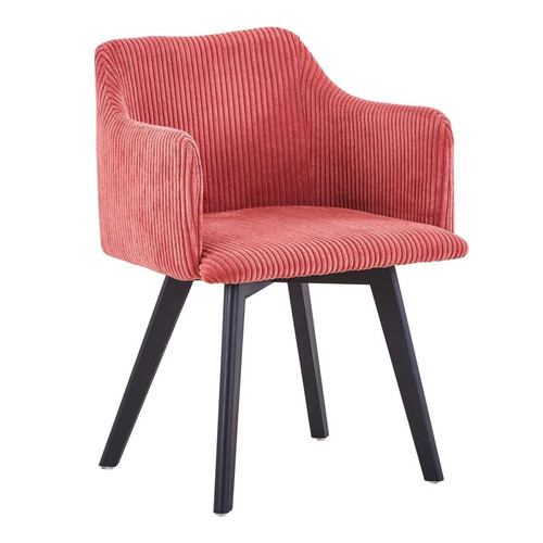 Chaise style scandinave Candy Velours Rose 3S. x Home  - Nouveautes deco design
