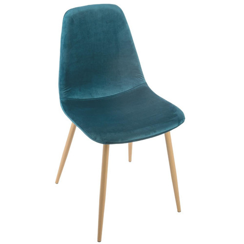 Chaise Velours Canard Roka 3S. x Home  - Chaise bleu design