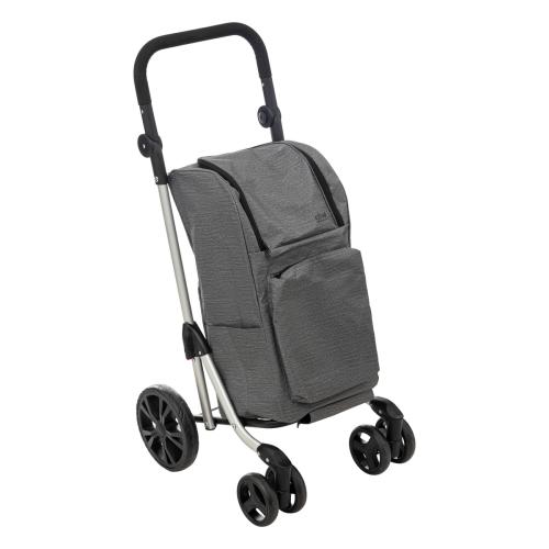 Chariot pliant 4 roues gris  - 3S. x Home - 3s x home