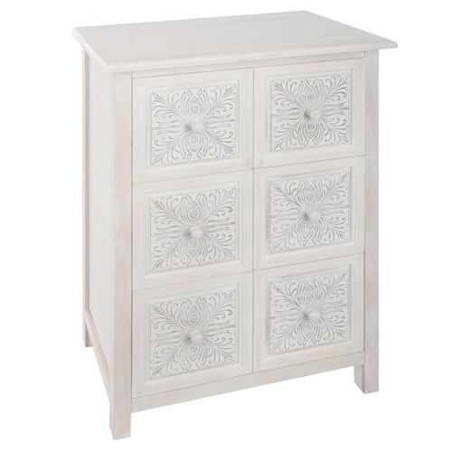 Commode 6 tiroirs Hina 3S. x Home  - Commode blanche design