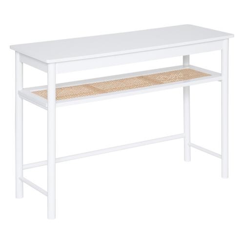 Console en bois avec etagère de rangement "CABRAS" blanc - 3S. x Home - Salon meuble deco