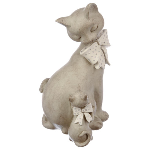 Couple chat à noeud en résine 3S. x Home  - Statue design