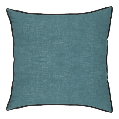 Coussin "Linah" coton bleu canard 45x45 cm - 3S. x Home - Textile design