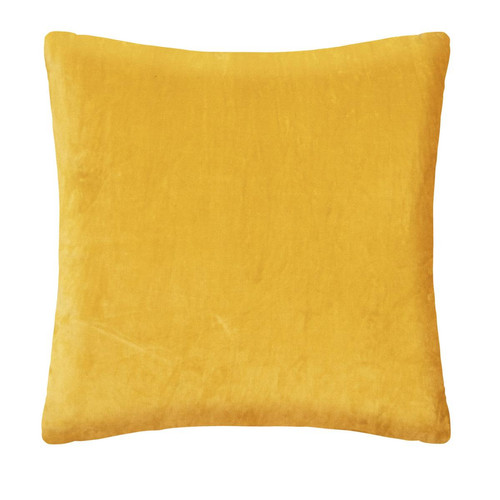 Coussin en velours jaune ocre 55x55 cm 3S. x Home  - Déco et luminaires