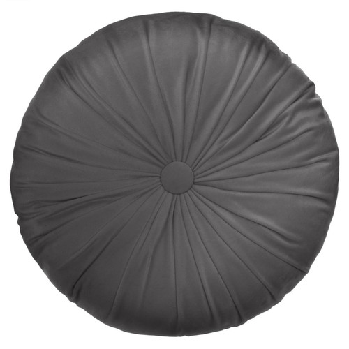 Coussin Rond Velours Dolce Gris