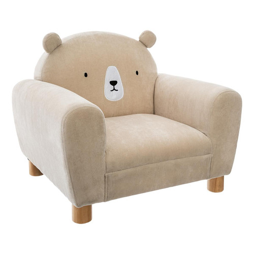 Fauteuil enfant forme animal oreilles ours beige 3S. x Home  - Fauteuil et chaise enfant design
