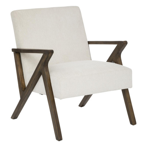 Fauteuil "Orac" bois et hévéa ivoire 3S. x Home  - Pouf et fauteuil design