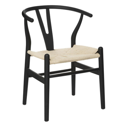 Fauteuil "Priam", bois, noir 3S. x Home  - Pouf et fauteuil design