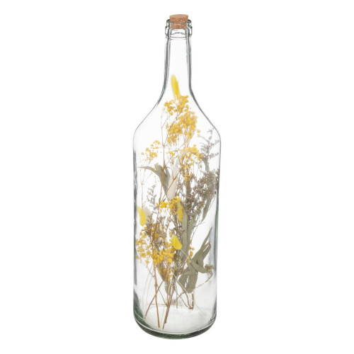Fleurs séchées en bouteille verre H55 cm 3S. x Home  - Deco plantes fleurs artificielles