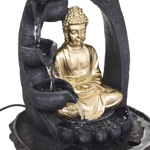 Fontaine Bouddha Doré H 27 cm