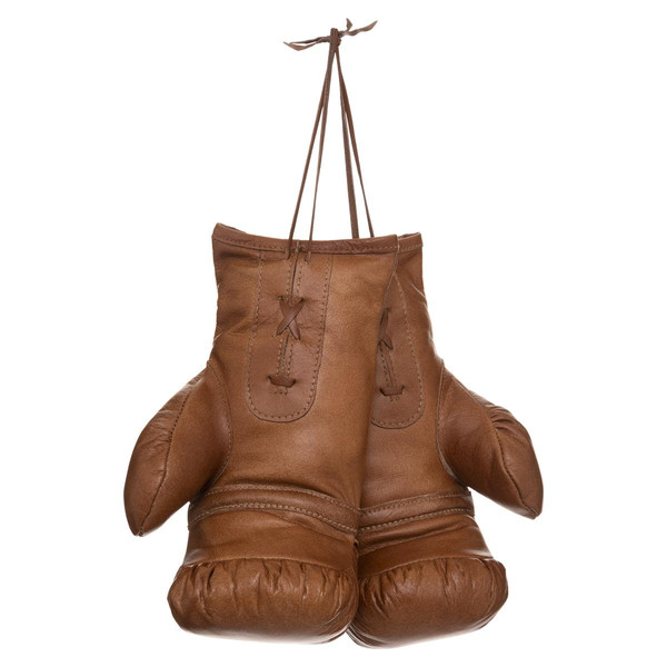 Gants de boxe “Loft” 25x7x14 cm  en cuir marron caramel