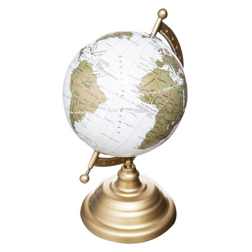 Globe avec base H29cm en métal doré 3S. x Home  - Statue design