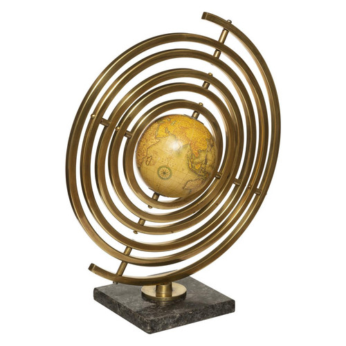Globe "Sandy", métal, doré, H37 cm