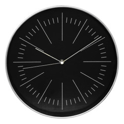 Horloge "Edith" verre argenté D30 cm