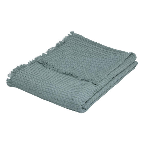 Jeté de lit en coton "Widdy" vert céladon 3S. x Home  - Textile design