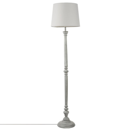 Lampadaire bois gris H153 - Nouveautes deco luminaire