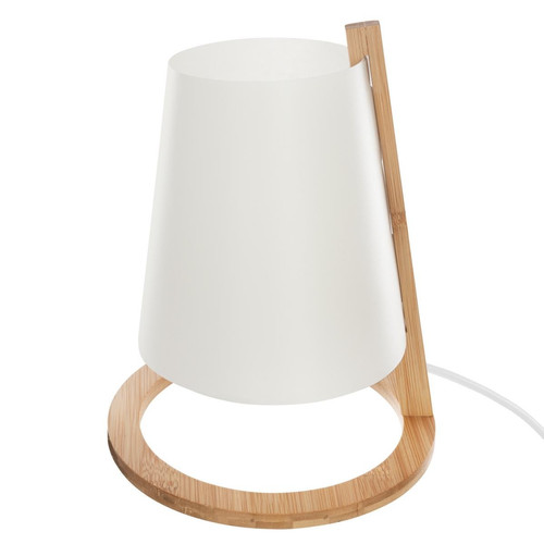 Lampe bambou et abat-jour plastique H26 3S. x Home  - Lampe a poser design