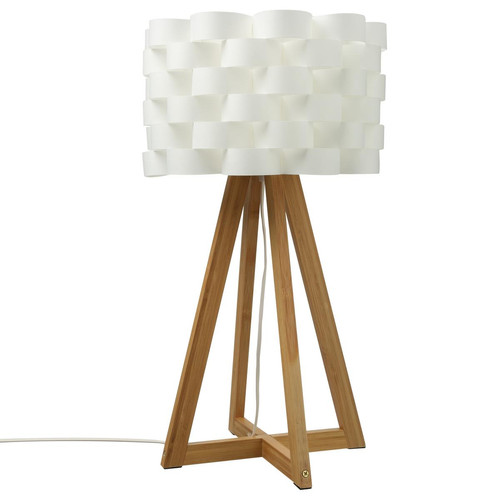 Lampe bambou papier "Moki" H55 3S. x Home  - Tous les luminaires