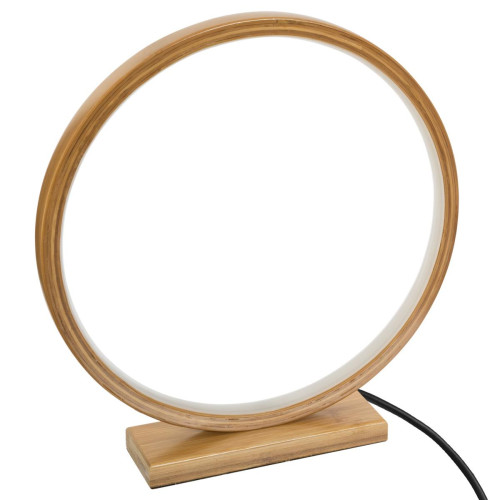 Lampe Bambou Ronde Led - Lampe a poser bois