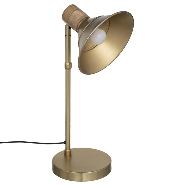 Lampe "Bota" métal et marbre doré H45 cm