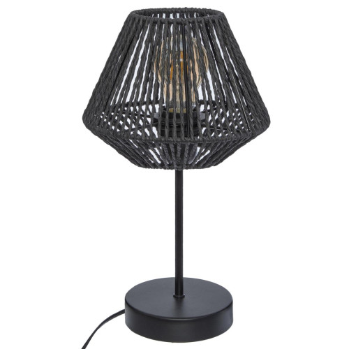 Lampe Corde Noir Jily 3S. x Home  - Lampe a poser noire