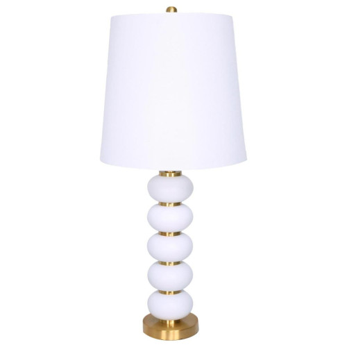 Lampe De Table DEBBIE Métal Blanc - Lampe a poser design