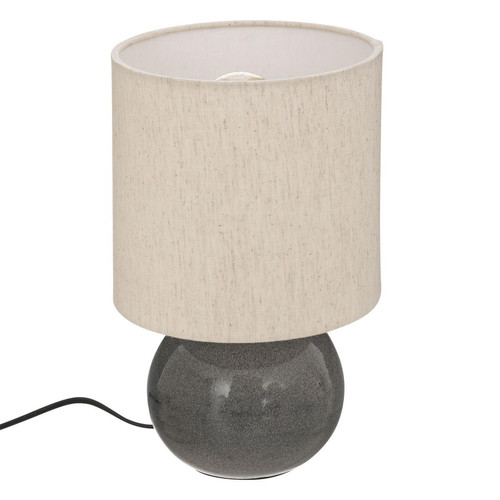 Lampe grise et coton "Gaia"  3S. x Home  - Lampe design