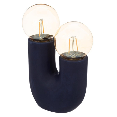 Lampe en métal bleu "Olme"  - 3S. x Home - Edition Authentique Déco Luminaires